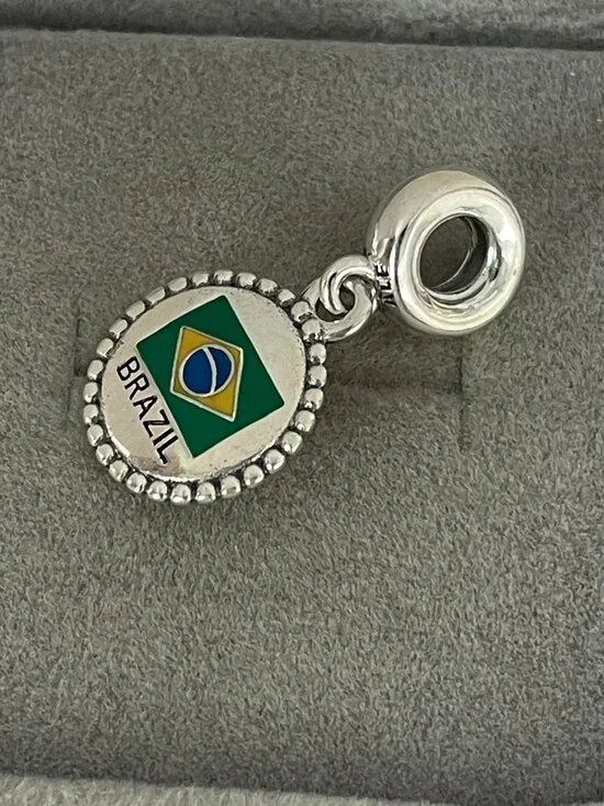 Pandora Brazil Flag Exclusive Charm Pendant - Picture 3 of 4